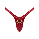 LEATHERETTE HARNESS FABULOUS - ONE SIZE - RED GLOSSY