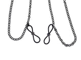 Lace Collar with Nipple Ties - Black
