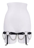Chain Lace Garters - Black