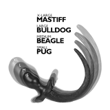 PUG puppy tail buttplug BLACK Small