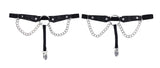 Chain Lace Garters - Black