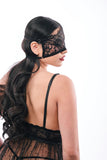 Veiled Vision Lace Blindfold - Black