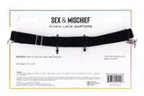 Chain Lace Garters - Black