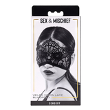 Veiled Vision Lace Blindfold - Black