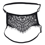 Veiled Vision Lace Blindfold - Black