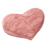 Heart Wedge Faux Fur, Rose