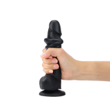 SLIDING SKIN REALISTIC DILDO BLACK XXL