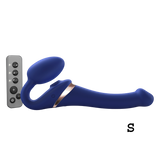 MULTI ORGASM BENDABLE STRAP-ON - S - NIGHT BLUE