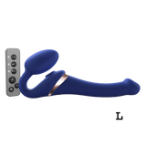 MULTI ORGASM BENDABLE STRAP-ON - L - NIGHT BLUE