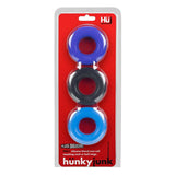 HUJ3 c-ring 3-pack,  COBALT MULTI - Tar/Cobalt/Aqua
