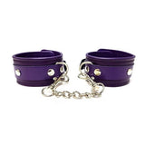 Classic Leather Ankle Cuffs - Purple