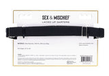 Laced Up Garters - Black