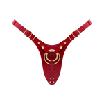 LEATHERETTE HARNESS FABULOUS - ONE SIZE - RED GLOSSY
