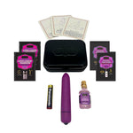 WEEKENDER KIT VIBE Raspberry Dreams Includes: Oil of Love, Reusable 10 speed mini vibe, Massage Oil, Love Liquid and Erotic Playcards