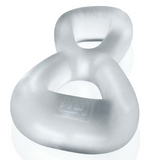 BOOMERANG double-ring cockring & nut-tugger CLEAR STEAM