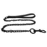 Leather Lead - Black with Black