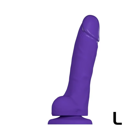 TESTER SOFT REALISTIC DILDO PURPLE - L