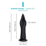 VIBRATING SILICONE FISTING DILDO