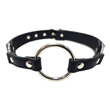 Leather O-Ring Gag - Black