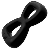 BOOMERANG double-ring cockring & nut-tugger BLACK FOG
