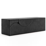 Aria XL Flip Chaise 22 Inch Wide - Convertible XL Sex Chair and Bed Bench, Black
