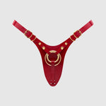 LEATHERETTE HARNESS FABULOUS - ONE SIZE - RED GLOSSY