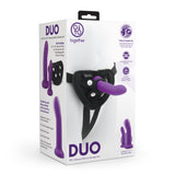 TESTER - DUO 2PC 5.5" & 7.75" SILICONE DILDO & HARNESS SET