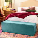 Aria Flip Chaise 18 Inch Wide - Convertible Sex Chair and Bed Bench, Teal