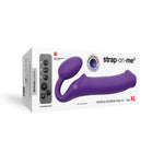 VIBRATING BENDABLE STRAP-ON - XL - PURPLE