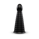 CONE - 10" TAPERED & RIBBED DILDO WITH SUCTION CUP