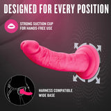 Neo Elite - 6" Silicone Dual Density Cock - Neon Pink