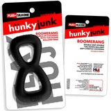 BOOMERANG double-ring cockring & nut-tugger BLACK FOG