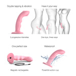 TAPPING DILDO WAVE - CORAL PINK