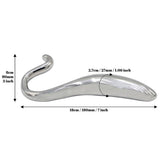 Stainless Steel Hollow Curved Wand In Case