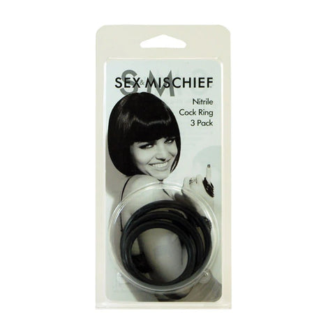 Sportsheets Nitrile Cock Ring Set - 3 Pack