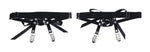 Laced Up Garters - Black