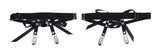 Laced Up Garters - Black