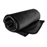 Fascinator Lush Throw  Black Microvelvet - King Size
