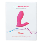 TESTER - FLEXER BLUETOOTH INSERTABLE DUAL PANTY VIBRATOR - PINK
