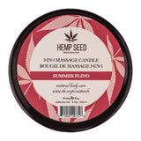 TESTER - Hemp Seed 3-in-1 Massage Candle Summer Fling 6oz