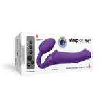 VIBRATING BENDABLE STRAP-ON - L - PURPLE