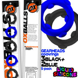Gearheads 5-Pack Spinner Rings Blue/Black