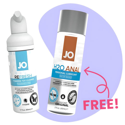 Anal August Pack - JO Refresh Foaming Toy Cleaner 1.7oz + JO H2O Anal Original 2oz