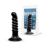 KRUSH - 9.5" CURVED & RIBBED DILDO WITH SUCTION CUP