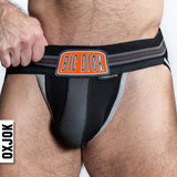 BULGER, the big pouch jock, BLACK IRON, LARGE