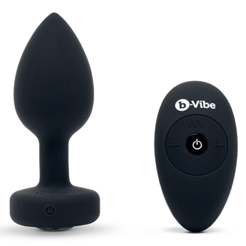 TESTER - VIBRATING JEWEL PLUG | M/L | BLACK