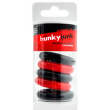 JACKER 5-STACK five-pack tube super-strong  cockrings RED/BLACK