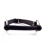 Leather Rubber O-Ring Rod Gag Black