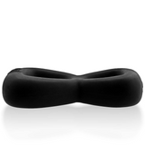 BOOMERANG double-ring cockring & nut-tugger BLACK FOG
