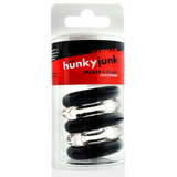 JACKER 5-STACK five-pack tube super-strong  cockrings CLEAR/BLACK